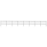 Gard de grădină cu vârf tip suliță din oțel 1426x120 cm, negru GartenMobel Dekor