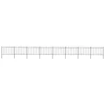 Gard de grădină cu vârf tip suliță din oțel 1426x120 cm, negru GartenMobel Dekor