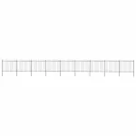 Gard de grădină cu vârf tip suliță din oțel 1603,5x150 cm, negru GartenMobel Dekor