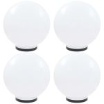 Lămpi glob cu LED, 4 buc., 40 cm, PMMA, sferic GartenMobel Dekor