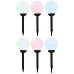 Lămpi solare de exterior, 6 buc., 20 cm, RGB, sferic, LED GartenMobel Dekor