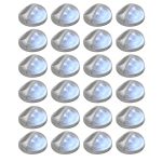 Lămpi solare de perete exterior 24 buc. argintiu rotund LED GartenMobel Dekor