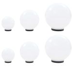 Set lămpi glob cu LED, 6 buc., 20/30/40 cm, PMMA, sferic GartenMobel Dekor