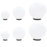 Set lămpi glob cu LED, 6 buc., 20/30/40 cm, PMMA, sferic GartenMobel Dekor