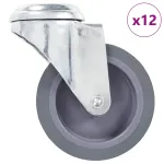 Roți pivotante cu gaură pentru șurub, 12 buc., 75 mm GartenMobel Dekor