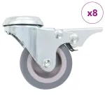 Roți pivotante cu gaură pentru șurub, 8 buc., 50 mm GartenMobel Dekor
