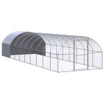 Coteț de găini pentru exterior, 3x10x2 m, oțel zincat GartenMobel Dekor