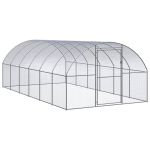 Coteț de găini pentru exterior, 3x6x2 m, oțel zincat GartenMobel Dekor
