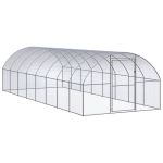 Coteț de găini pentru exterior, 3x8x2 m, oțel zincat GartenMobel Dekor