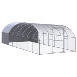 Coteț de găini pentru exterior, 3x8x2 m, oțel zincat GartenMobel Dekor
