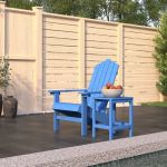Scaun grădină Adirondack cu masă, albastru marin, HDPE GartenMobel Dekor