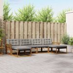 Set de canapele de exterior 6 pcs Gri natural și deschis GartenMobel Dekor