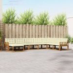 Set de canapele de exterior cu pernă 24 pcs Natural și Crem GartenMobel Dekor