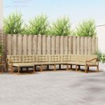 Set de canapele de exterior cu pernă 24 pcs Natural și Bej GartenMobel Dekor