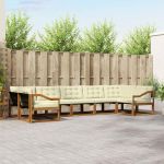 Set de canapele de exterior cu pernă 7 pcs Natural și Crem GartenMobel Dekor