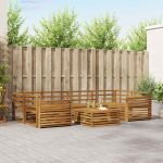 Set de canapele de exterior 7 pcs natural GartenMobel Dekor