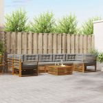 Set de canapele de exterior 24 pcs Gri natural și deschis GartenMobel Dekor