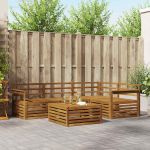 Set de canapele de exterior 5 pcs natural Lemn Solid de Acacia GartenMobel Dekor