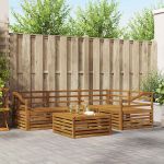 Set de canapele de exterior 5 pcs natural Lemn Solid de Acacia GartenMobel Dekor