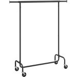 SONGMICS Suport pentru haine extensibil pe roti, bara reglabila 110-150 cm, stil industrial, 150x45x160 cm, negru Household NewTrend