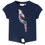 Tricou pentru copii, bleumarin, 128 GartenMobel Dekor