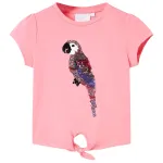 Tricou pentru copii, roz fosforescent, 140 GartenMobel Dekor