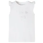 Tricou pentru copii cu mâneci cu volane, alb, 116 GartenMobel Dekor