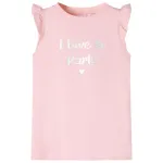 Tricou pentru copii cu mâneci cu volane, roz pal, 116 GartenMobel Dekor