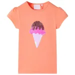 Tricou pentru copii, portocaliu neon, 116 GartenMobel Dekor