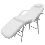 Scaun tratament facial, piele artificială, 185x78x76 cm, alb  GartenMobel Dekor