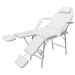 Scaun tratament facial, piele artificială, 185x78x76 cm, alb GartenMobel Dekor