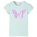 Tricou de copii mâneci tip șapcă, verde mentă, 140 GartenMobel Dekor