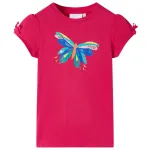 Tricou pentru copii, roz aprins, 140 GartenMobel Dekor