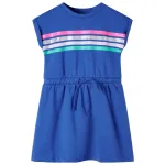 Rochie pentru copii cu șnur, albastru cobalt, 116 GartenMobel Dekor