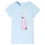 Tricou pentru copii, albastru pal, 128 GartenMobel Dekor