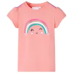 Tricou pentru copii, corai deschis, 128 GartenMobel Dekor