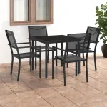 Set mobilier de exterior, 5 piese, oțel GartenMobel Dekor