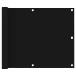 Paravan de balcon, negru, 75 x 600 cm, țesătură oxford GartenMobel Dekor