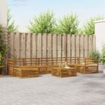 Seturi de canapele 8 pcs natural Lemn Solid de Acacia GartenMobel Dekor