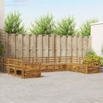 Seturi de canapele 9 pcs natural Lemn Solid de Acacia GartenMobel Dekor