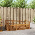 Seturi de canapele 3 pcs natural Lemn Solid de Acacia GartenMobel Dekor