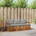 Seturi de canapele cu pernă 3 pcs Gri natural și deschis GartenMobel Dekor