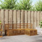 Seturi de canapele 4 pcs natural Lemn Solid de Acacia GartenMobel Dekor