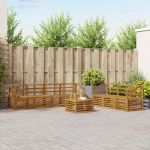 Seturi de canapele 8 pcs natural Lemn Solid de Acacia GartenMobel Dekor