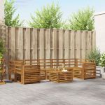 Seturi de canapele 8 pcs natural Lemn Solid de Acacia GartenMobel Dekor