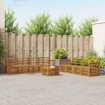 Seturi de canapele 9 pcs natural Lemn Solid de Acacia GartenMobel Dekor