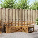 Seturi de canapele 4 pcs natural Lemn Solid de Acacia GartenMobel Dekor