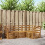Seturi de canapele 4 pcs natural Lemn Solid de Acacia GartenMobel Dekor