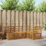 Seturi de canapele 4 pcs natural Lemn Solid de Acacia GartenMobel Dekor