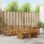 Seturi de canapele 7 pcs natural Lemn Solid de Acacia GartenMobel Dekor
